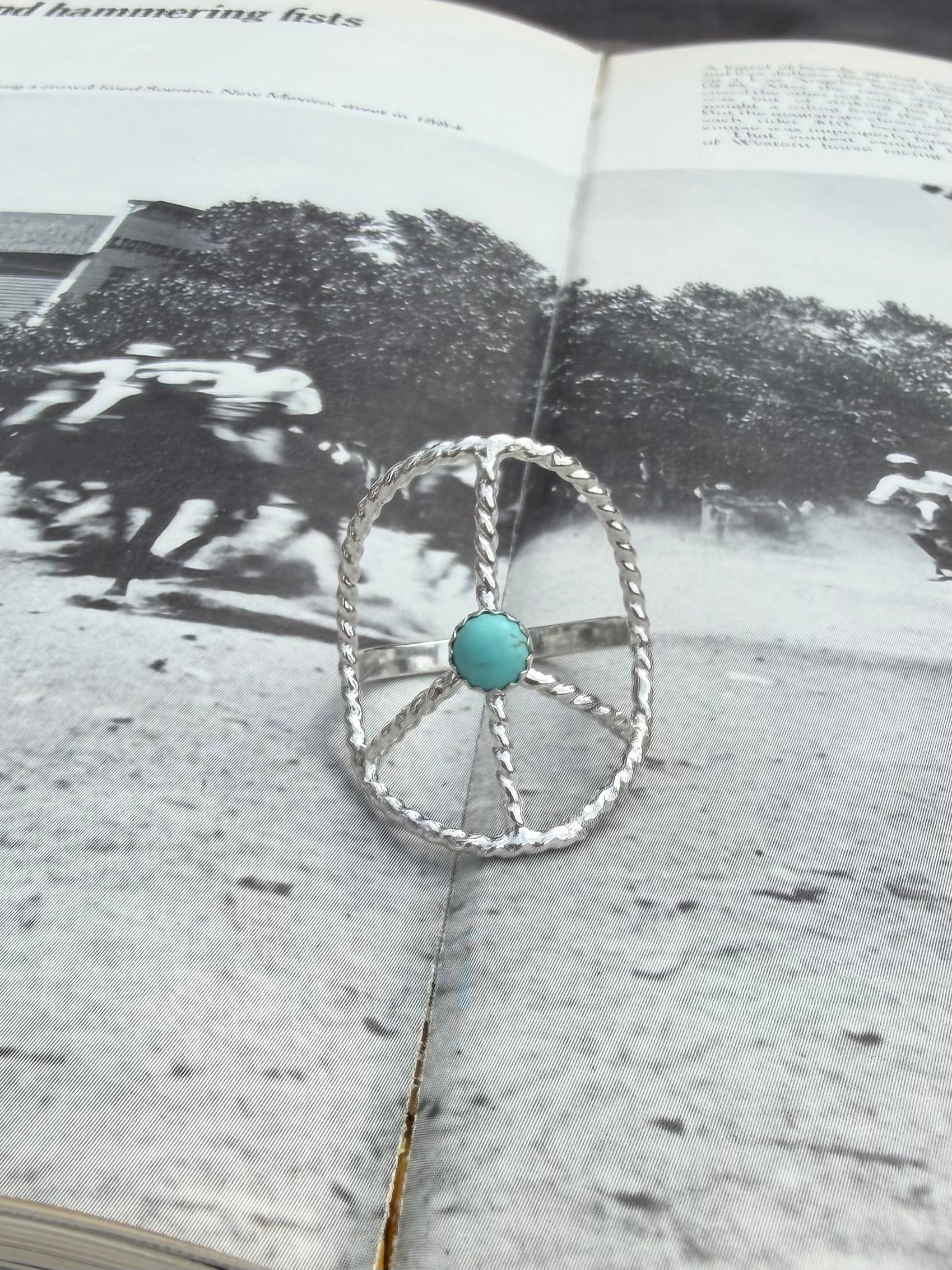 Kingman Peace Ring Size 10