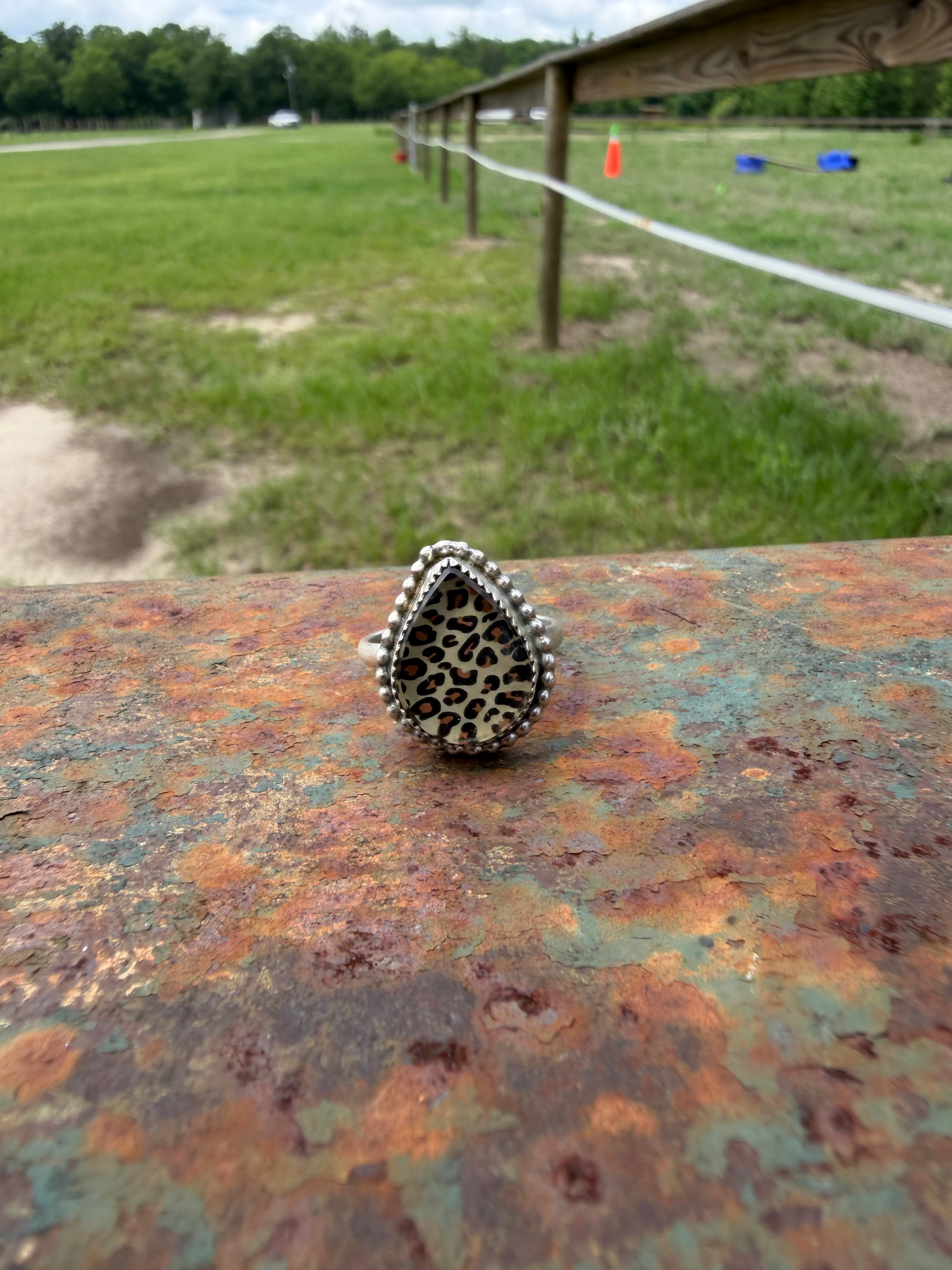 Cheetah Print Ring size 8.75