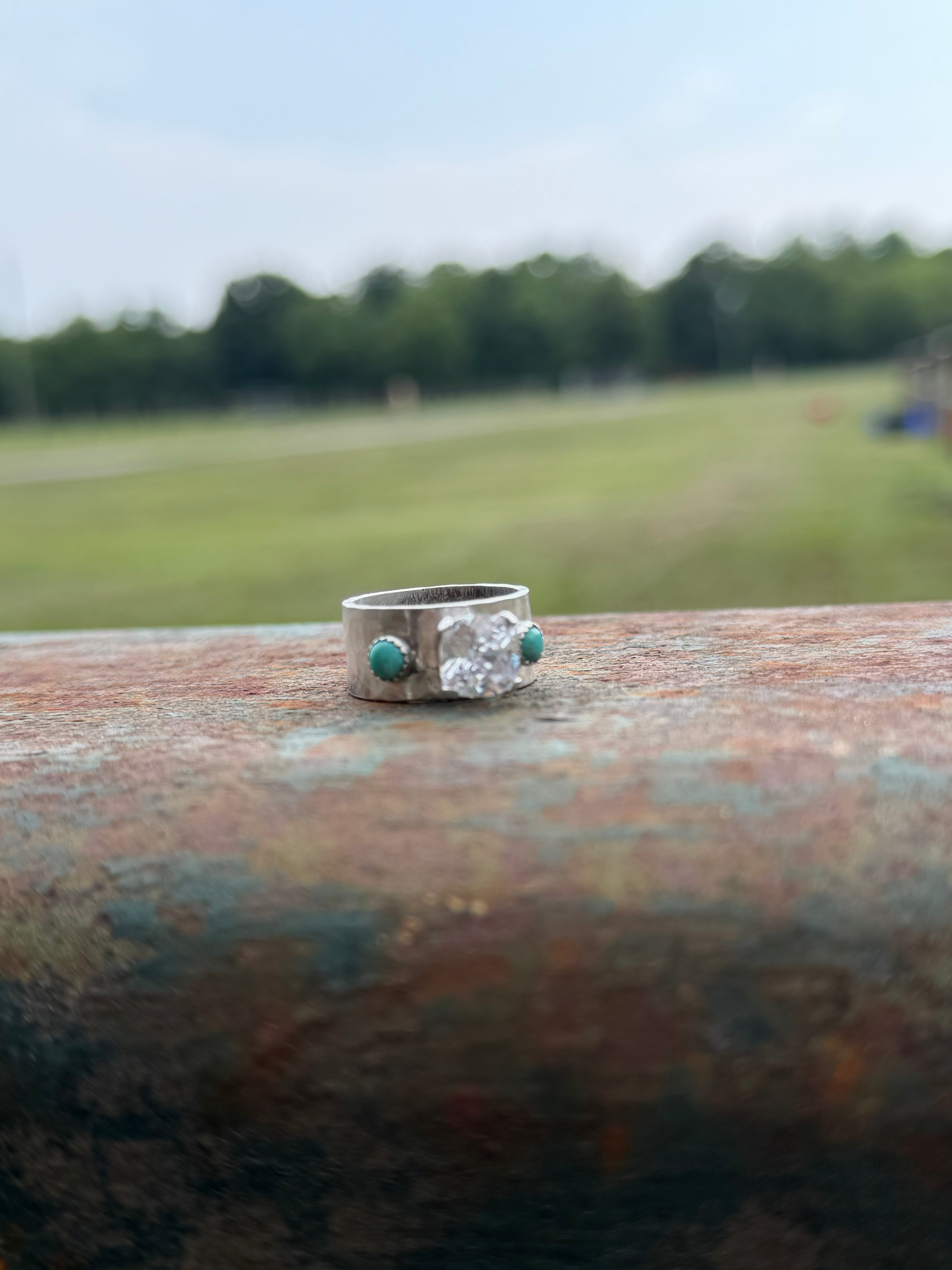 Size 6.75 CushionCut Wide Band