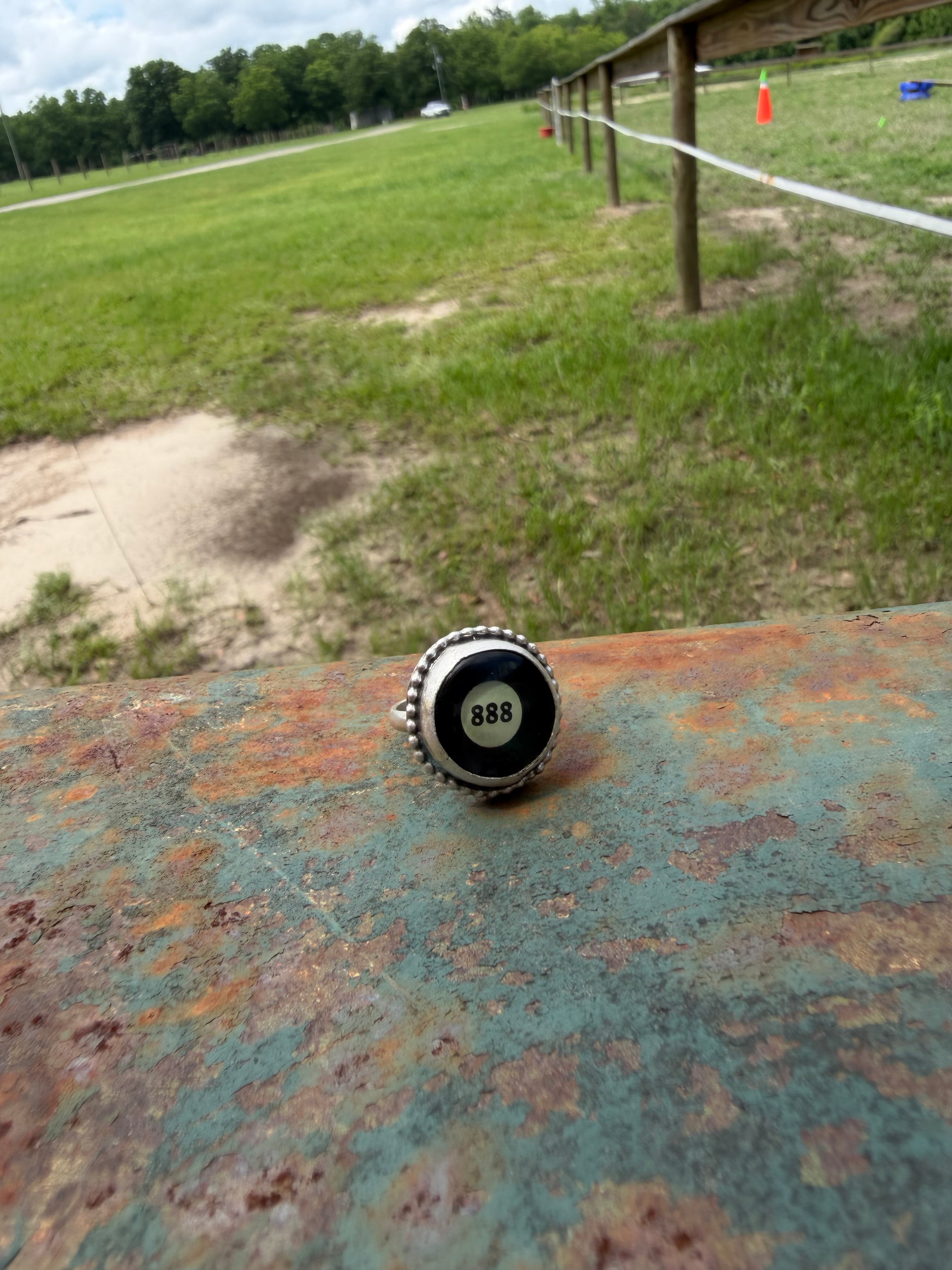 Angel Number 8 Ball Ring Size 6.5
