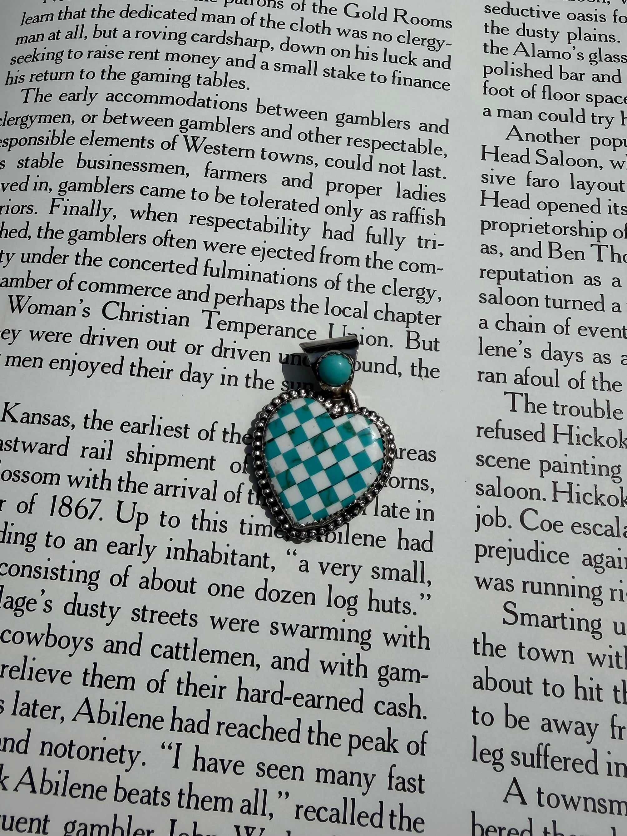 Checkered Heart Pendent