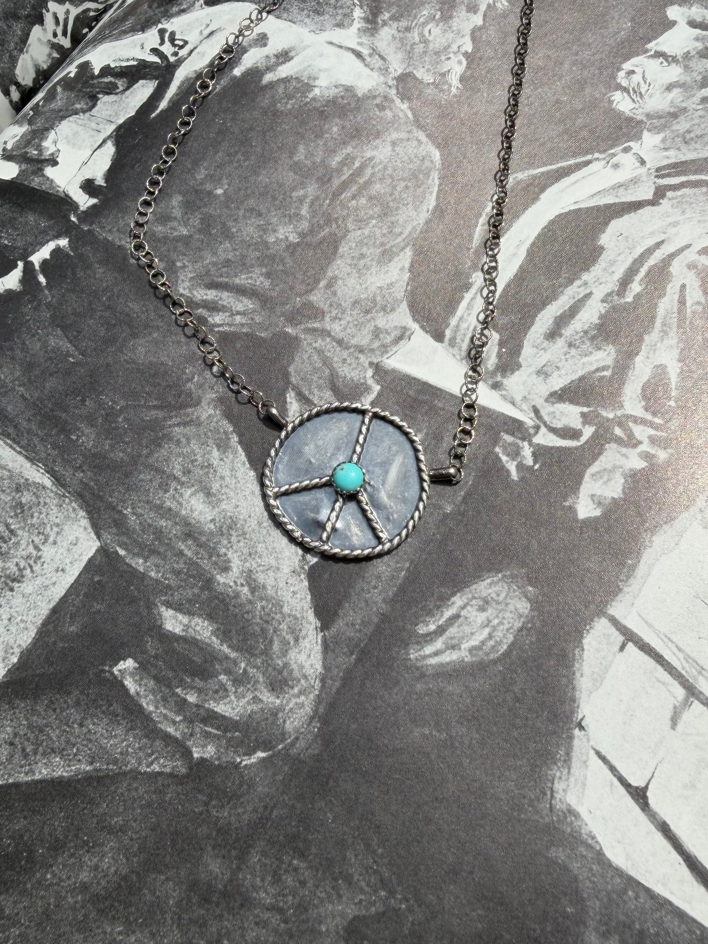 Kingman Peace Sign Necklace
