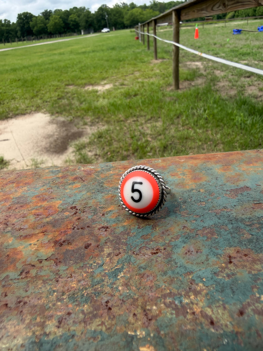 Mini 5 Pool Ball Ring Size 8