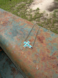 Kingman Turquoise Cross Necklace 2