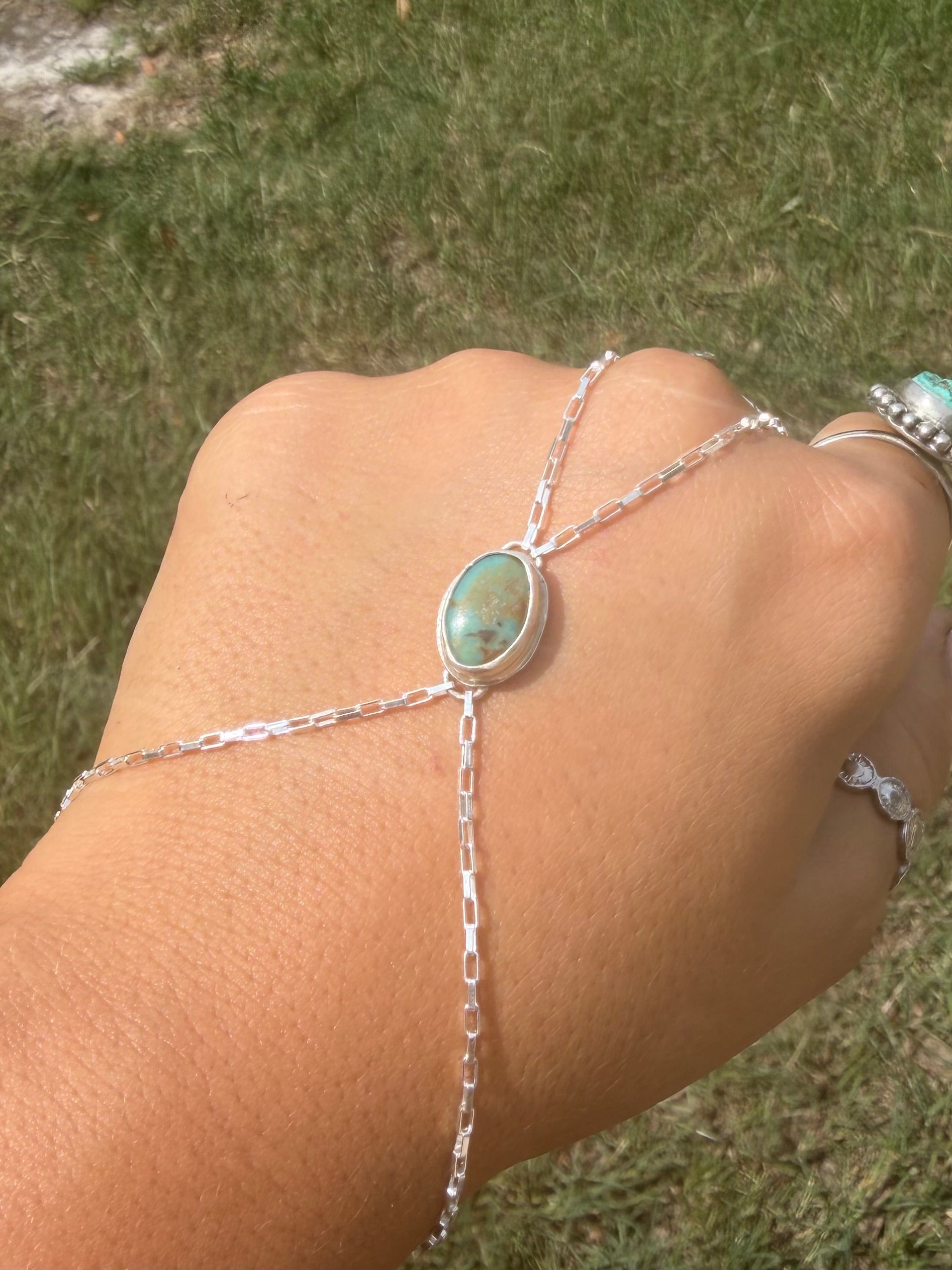 Blue Diamond Turquoise Handchain 2