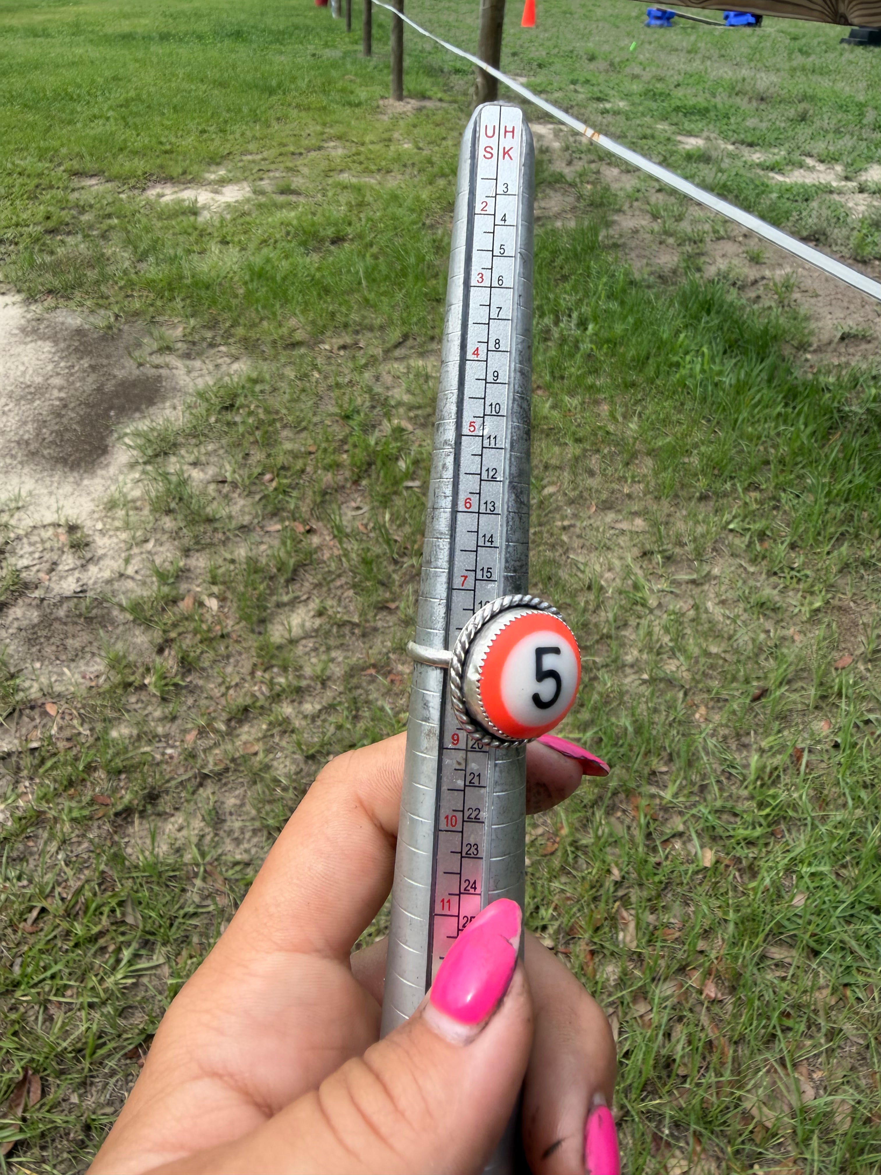 Mini 5 Pool Ball Ring Size 8