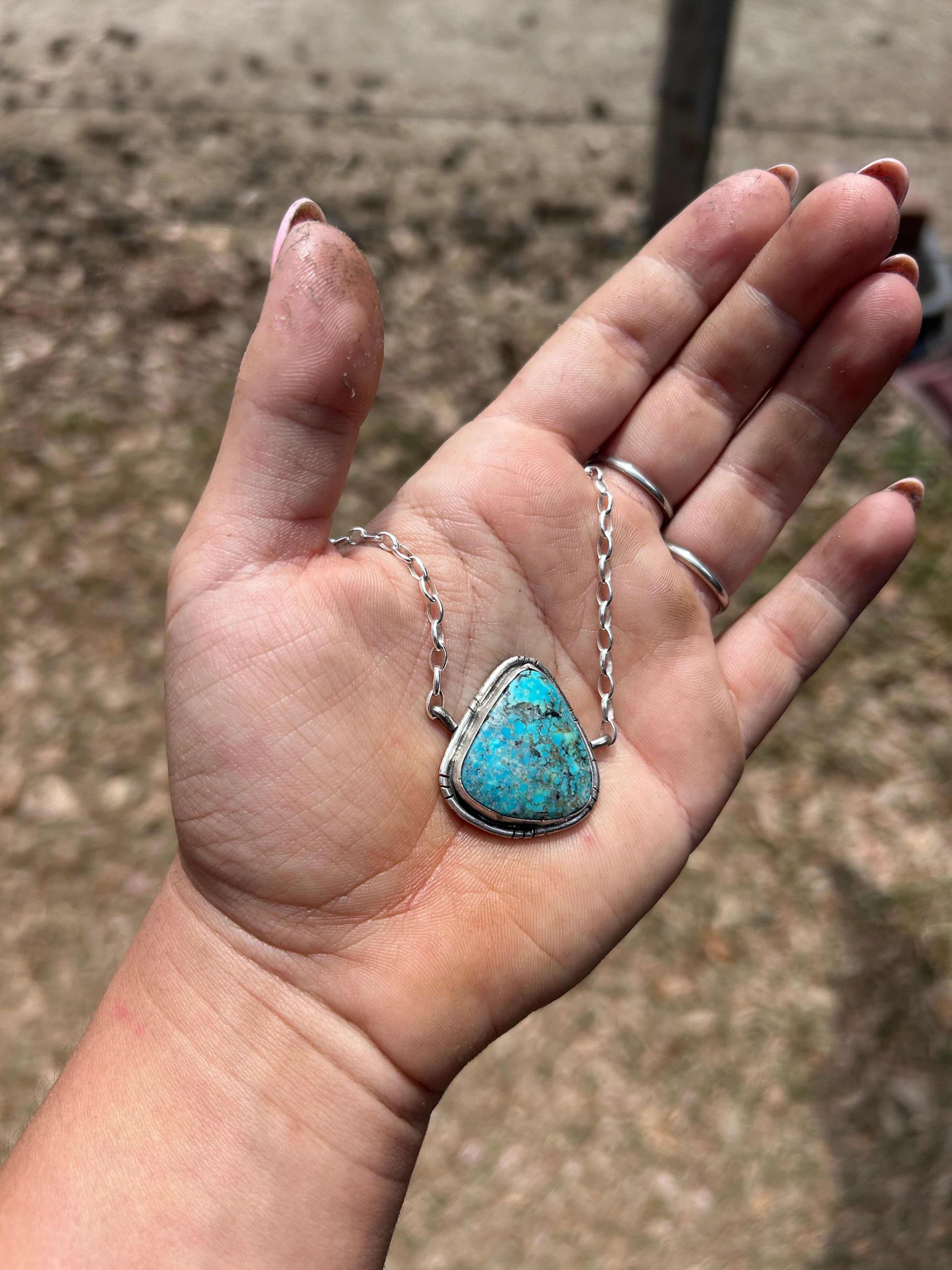 Kingman Turquoise Sawcut Necklace