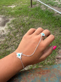 Kingman Spade Handchain Ring Combo Size 7