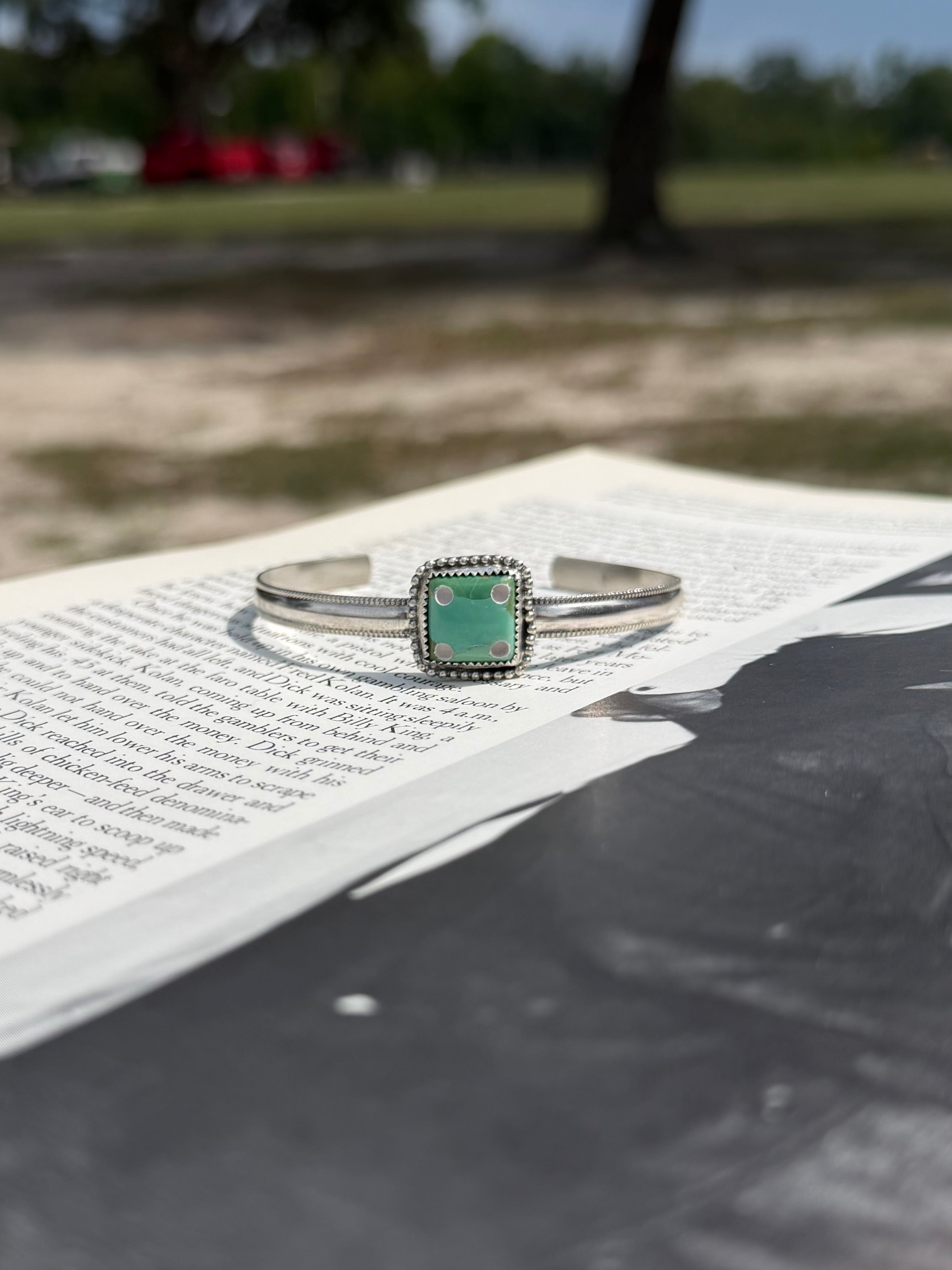 Turquoise Dice Cuff