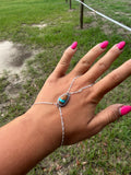 Blue Diamond Turquoise Hand Chain