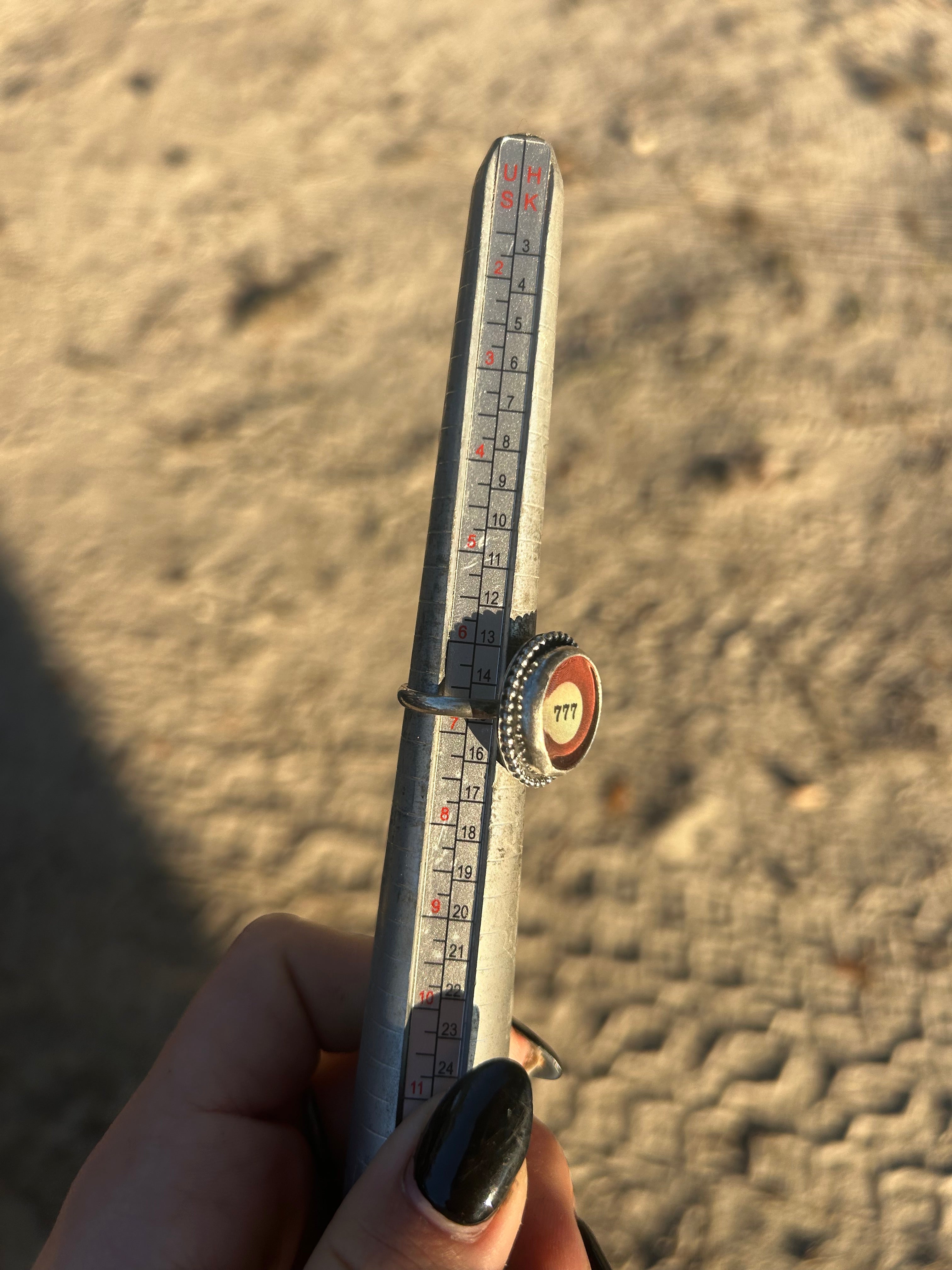 777 Pool Ball Ring Size 6.75