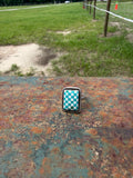 Turquoise Checkered Ring Size 7.5