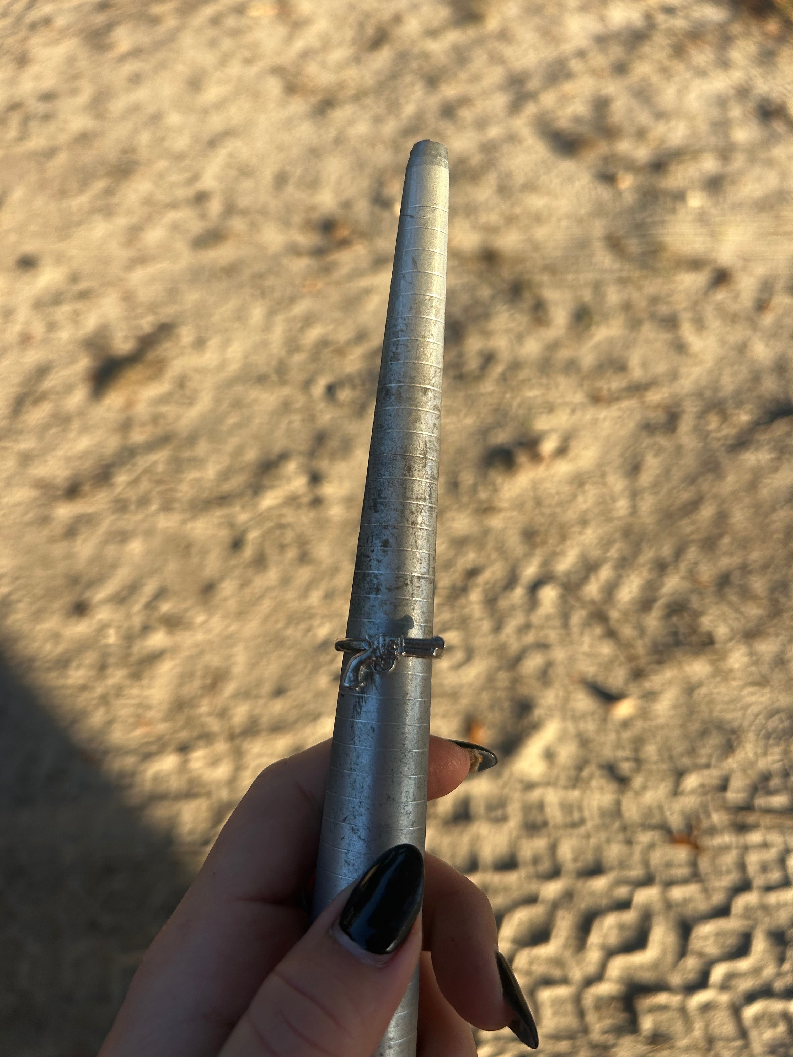 Sterling Gun Ring Size 9