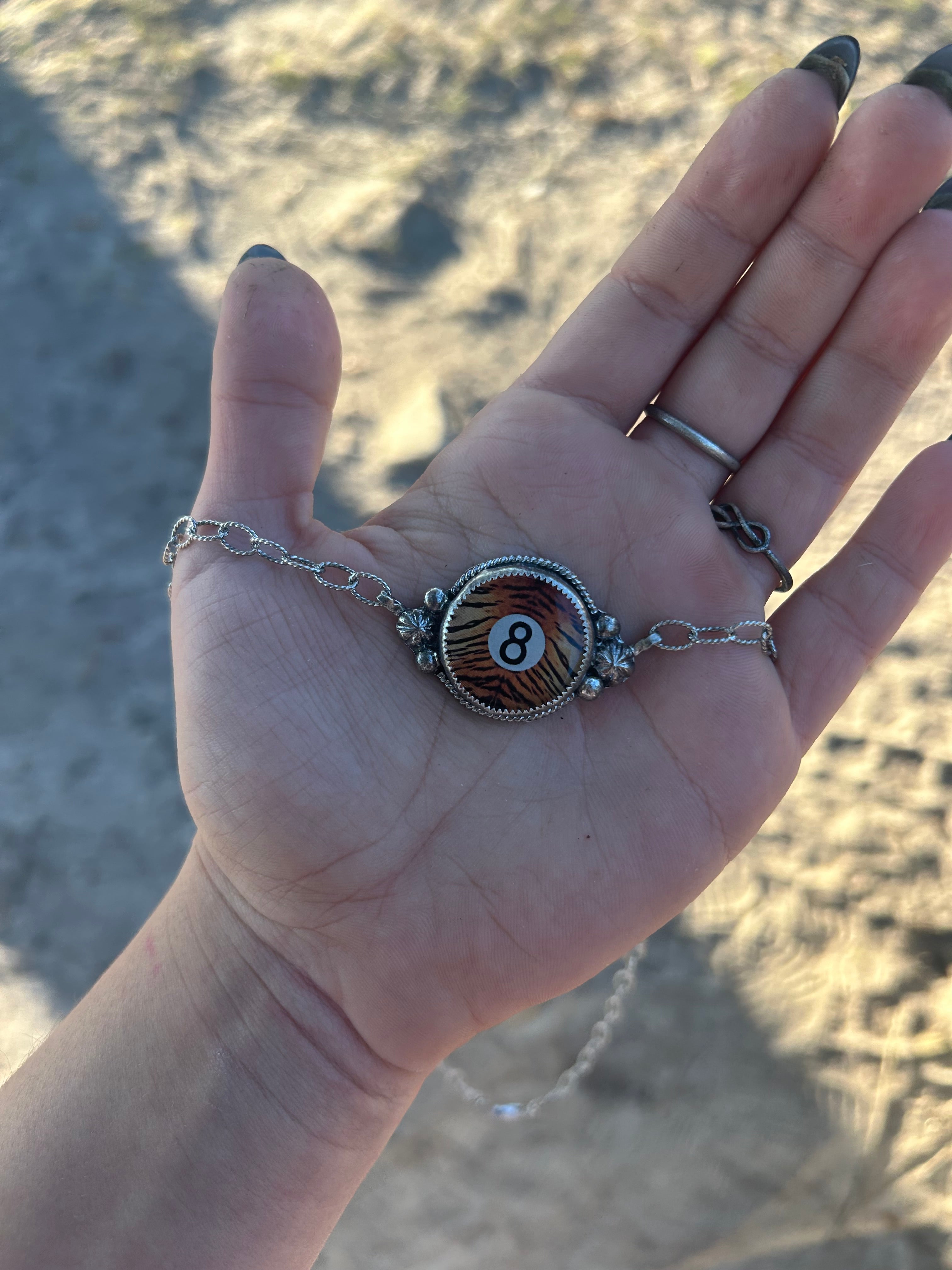 Tiger 8ball Necklace