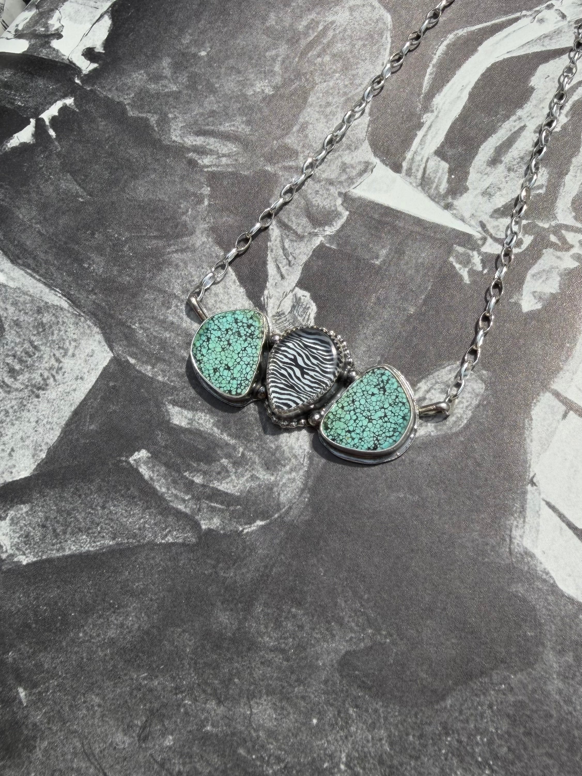 Hubei Turquoise Zebra Necklace