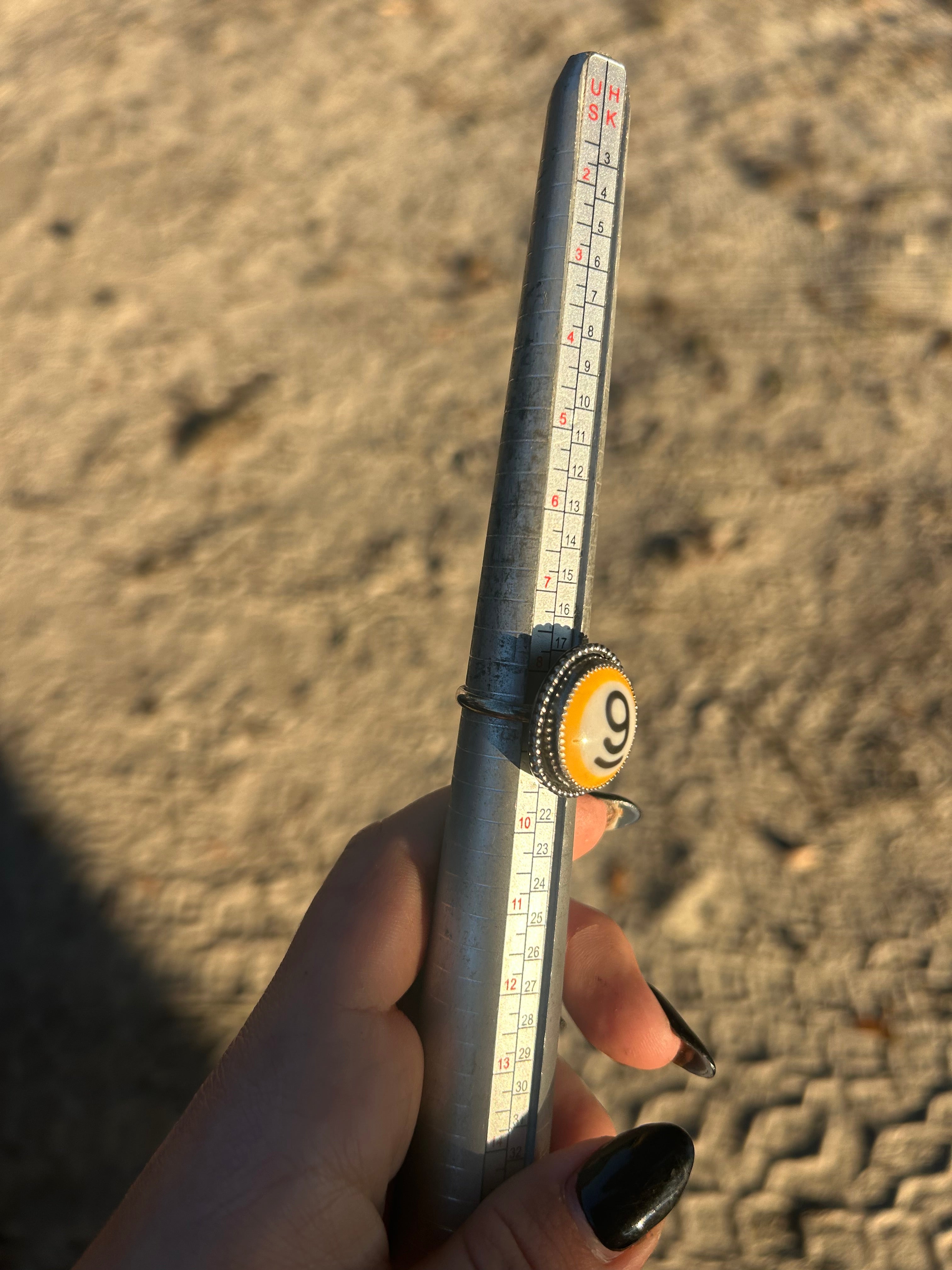 Mini 9 Ball Ring Size 8.5