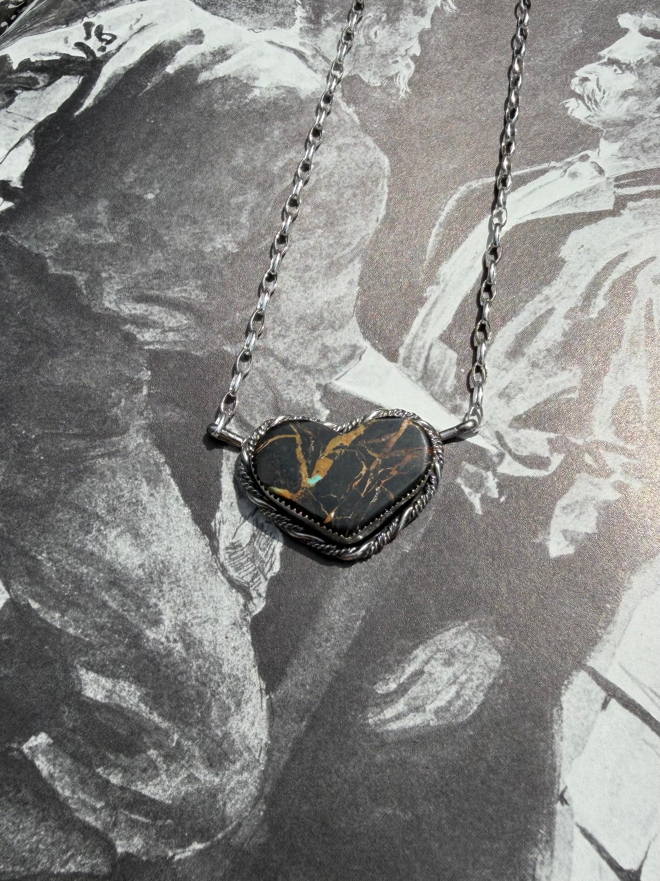 Blackjack Heart Necklace