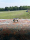 Size 6.75 Emerald Cut Wide Band