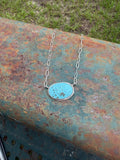 Carved Turquoise Flower Necklace