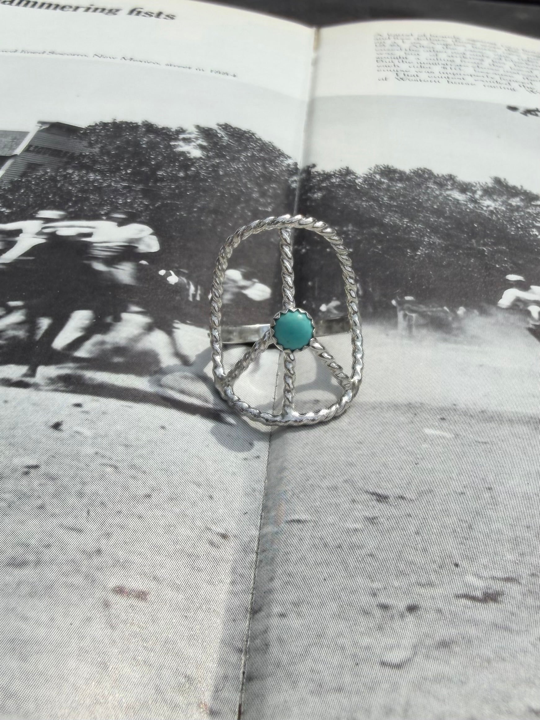 Kingman Peace Ring Size 6