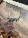 Blue Diamond Turquoise Cast Necklace