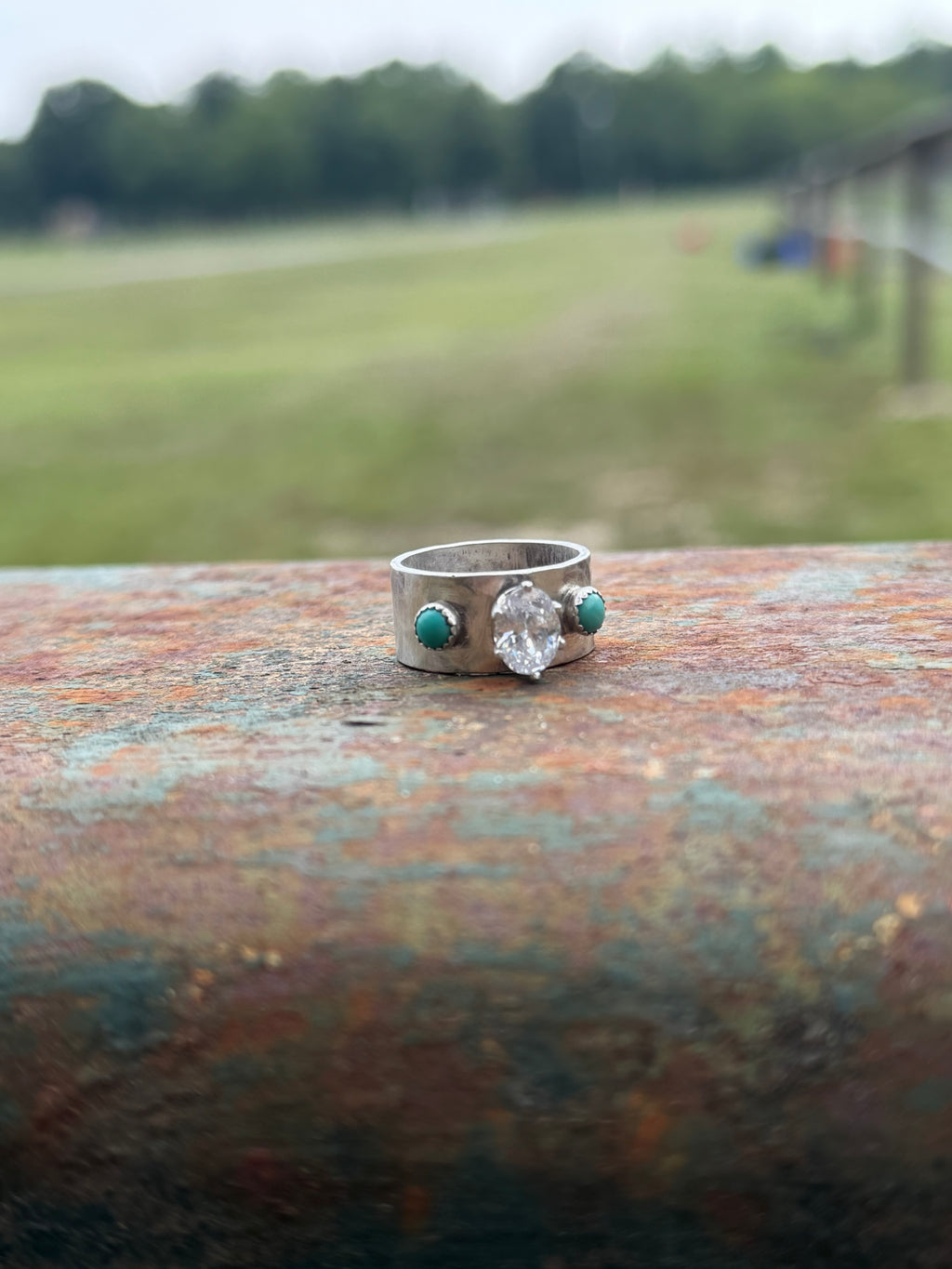 Size 6.75 Smaller Oval Wide Band