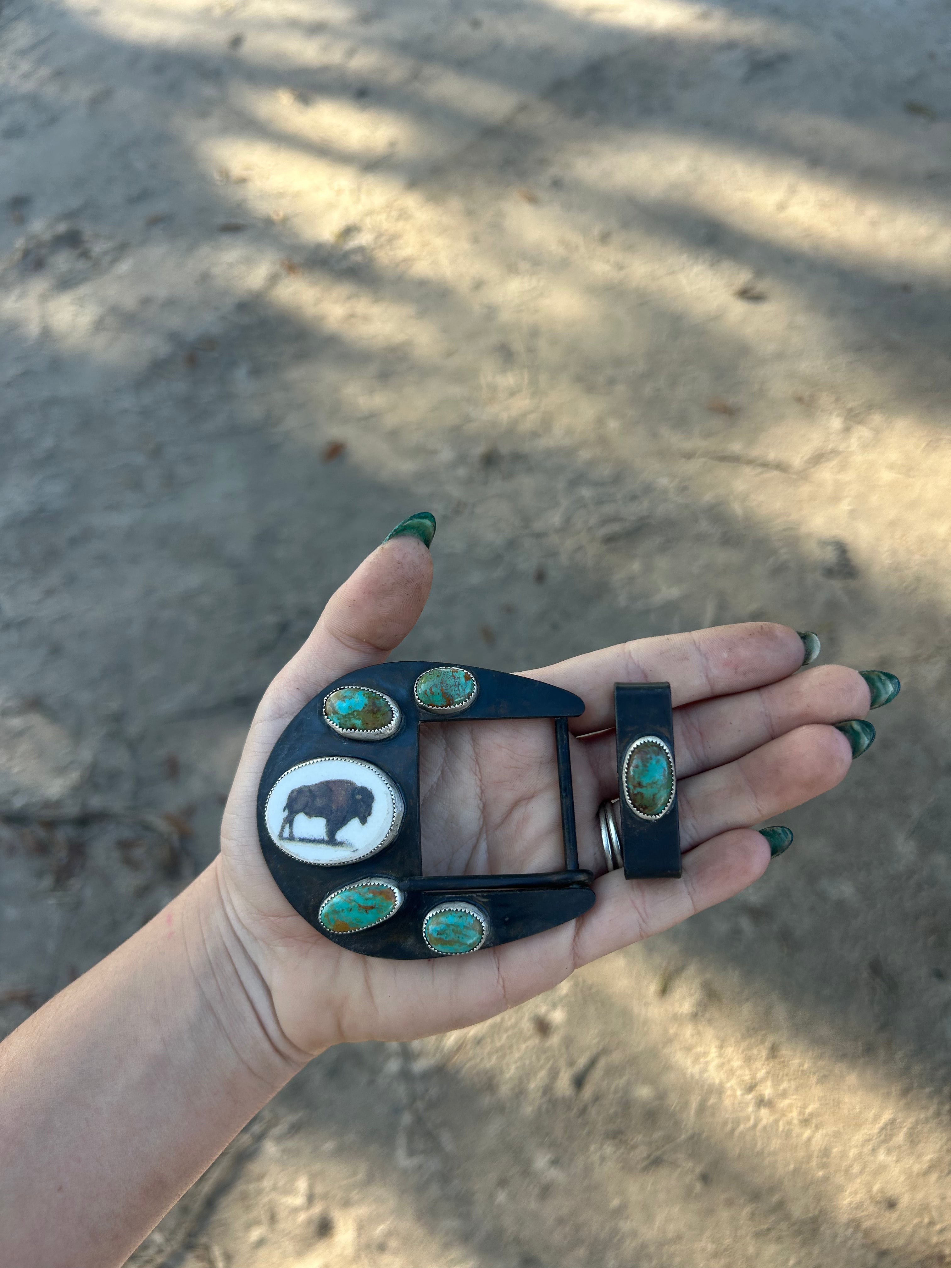 Ceramic Buffalo Steel Buckle